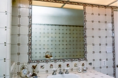 Mirror Recessed into Tile